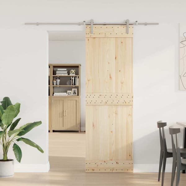vidaXL Liukuoven asennustarvikkeet 200 cm ruostumaton teräs hopea