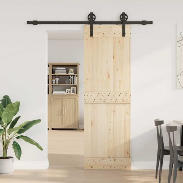 vidaXL Liukuoven asennussarja teräs 183 cm musta