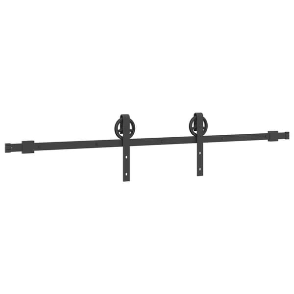 vidaXL Liukuoven asennussarja teräs 183 cm musta