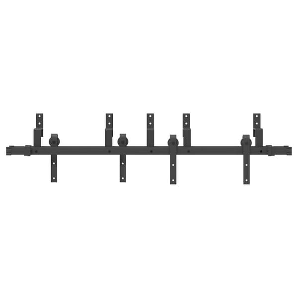 vidaXL Skjutdörrsbeslag 152,5 cm stål svart