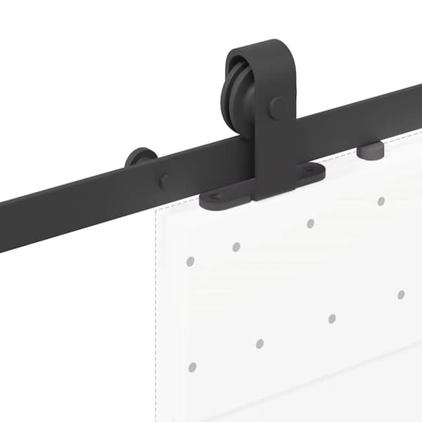 vidaXL Skjutdörrsbeslag 183 cm stål svart