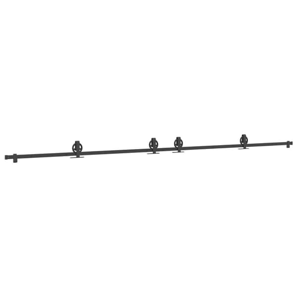 vidaXL Skjutdörrsbeslag 400 cm stål svart