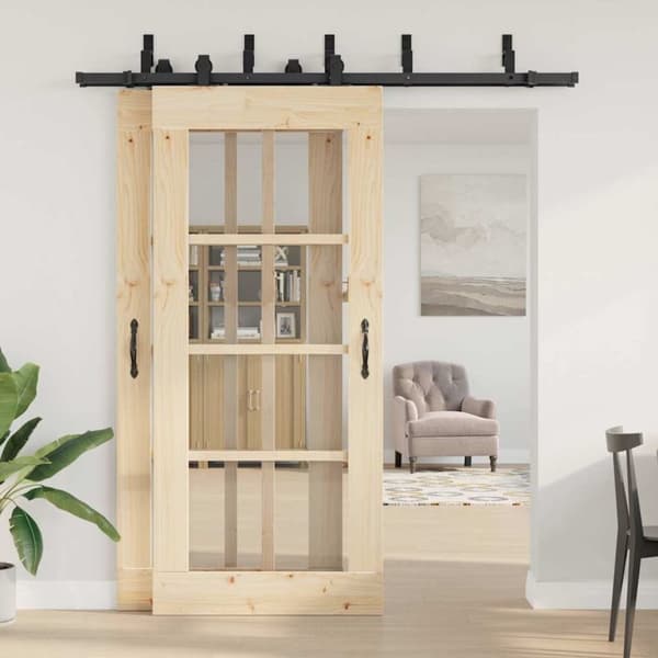 vidaXL Liukuoven asennussarja teräs 200 cm musta