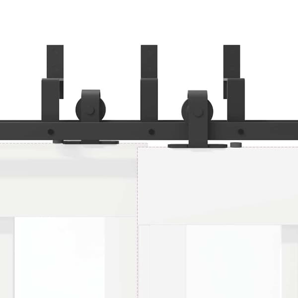 vidaXL Liukuoven asennussarja teräs 200 cm musta