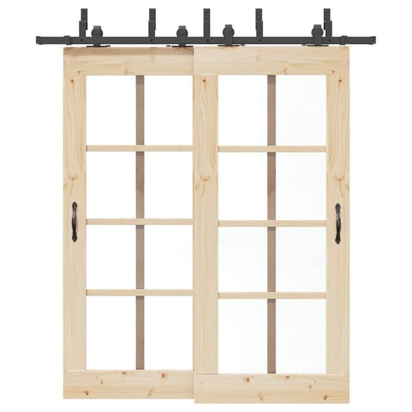 vidaXL Liukuoven asennussarja teräs 200 cm musta