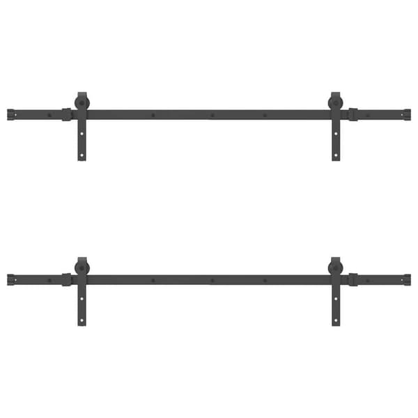 vidaXL Liukuoven asennussarja teräs 152,5 cm musta