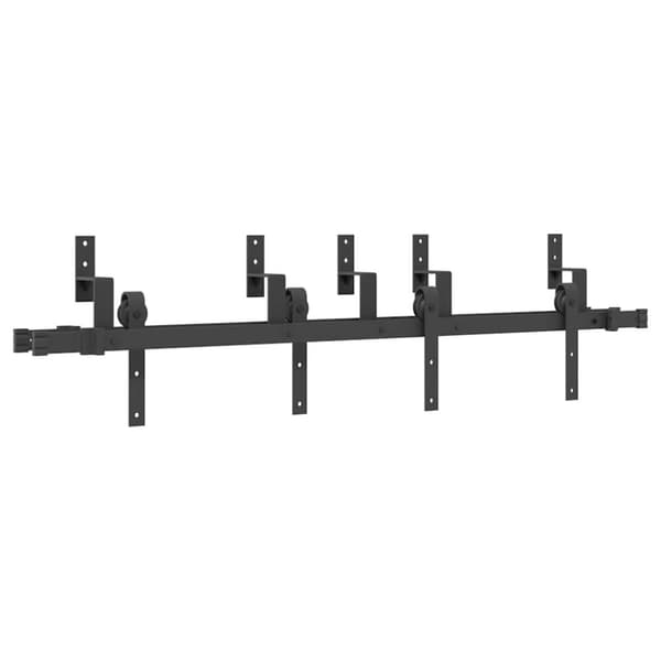 vidaXL Liukuoven asennussarja teräs 152,5 cm musta