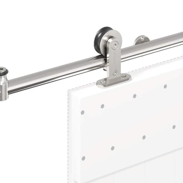vidaXL Skjutdörrsbeslag 200 cm rostfritt stål silver