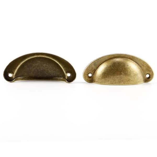 24x lådhandtag 82 mm antik mässingsskal för skåp Skåp Skåp byrå