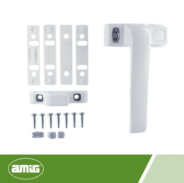 Möbelhandtag - Amig möbelknopp - 19510 - Stinkande handtag. Gamma al. sjö. vit. VÄNSTER