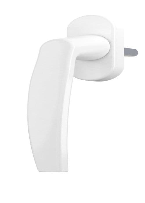 Tonitec Fönsterhandtag &gt; - Oliv modell - Med 35 mm stång - Med aluminiumskruv - Vit