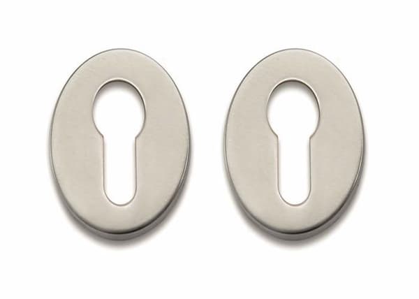 Bricard dörrhandtag - 668021 - Par Tempo Design rostfria rosetter för entrédörr, europeisk cylinder