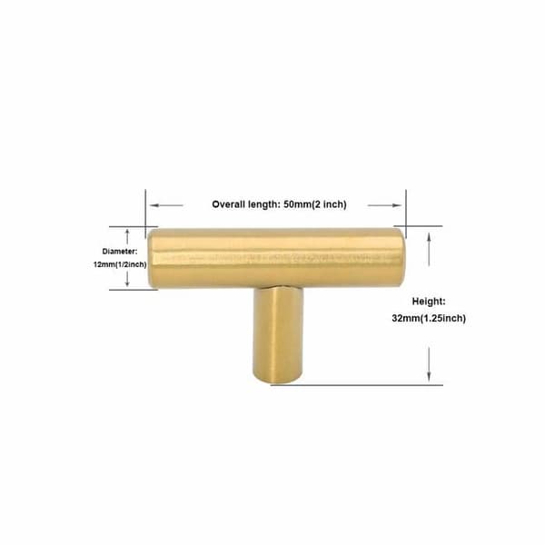 Möbelhandtag - Goldenwarm möbelknopp - LS201GD-10 Units DE