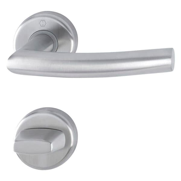 Möbelhandtag - Hoppe möbelknopp - 10756979 - Alta- Tryckknapp på WC-rosett, 39-47, rostfritt stål