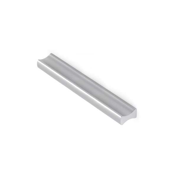 Möbelhandtag, centrumavstånd 96 mm, anodiserad aluminium - Grå - Modern modell - Blank - Set om 4