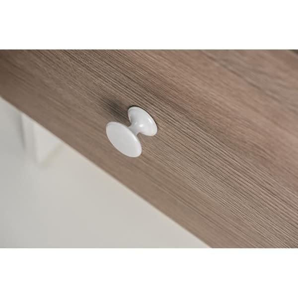 Möbelknoppar Rund zamak målad - 4-pack - Vit - H.27 x b.33 x D.33 mm