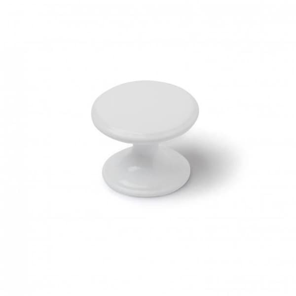 Möbelknoppar Rund zamak målad - 4-pack - Vit - H.27 x b.33 x D.33 mm