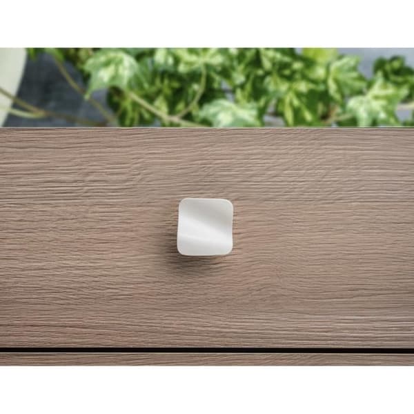 Målade zamak wave möbelknoppar H.26 x l.32 x D.31 mm - Set om 4 - Vit - Modernt