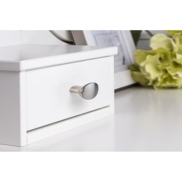 Möbelknoppar - Oval - Borstat zink - Förpackning med 4 - H.24 x B.41 x D.19 mm
