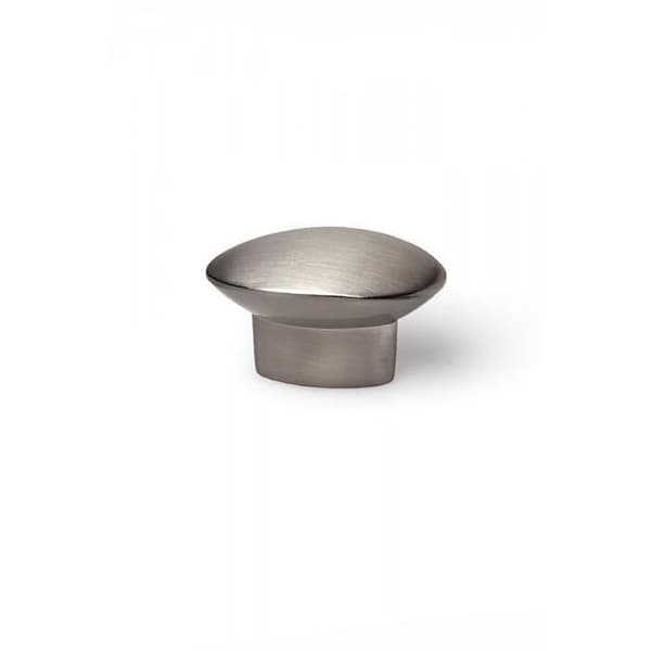 Möbelknoppar - Oval - Borstat zink - Förpackning med 4 - H.24 x B.41 x D.19 mm