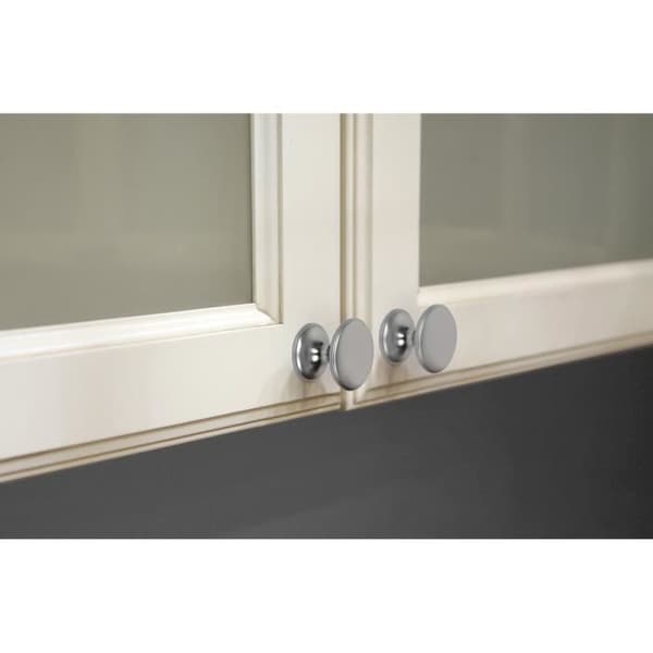 Möbelknoppar - Rund - Zamak - Antik modell - Matt finish - Vit