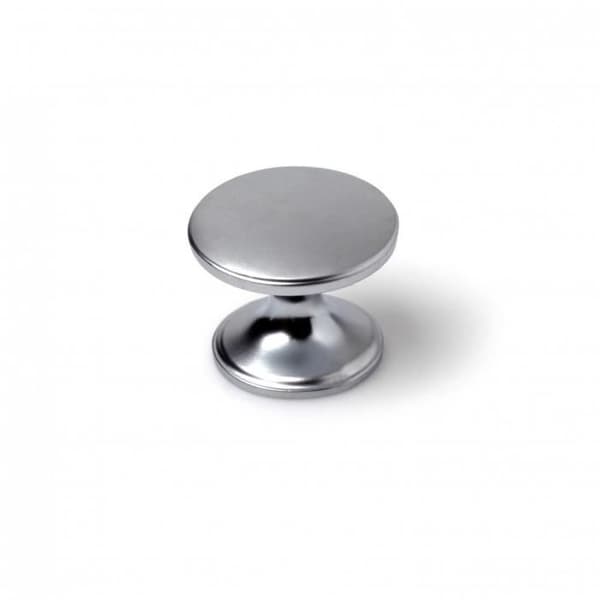 Möbelknoppar - Rund - Zamak - Antik modell - Matt finish - Vit