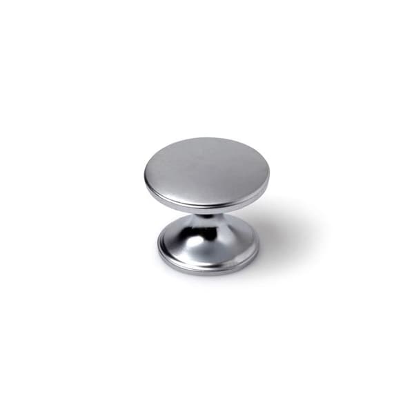 Möbelknoppar - Rund - Zamak - Antik modell - Matt finish - Vit