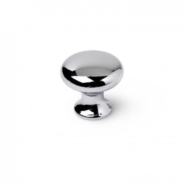 Runda möbelknoppar - Zamak - Kromad - 4-pack - 25 x 25 x 25 mm