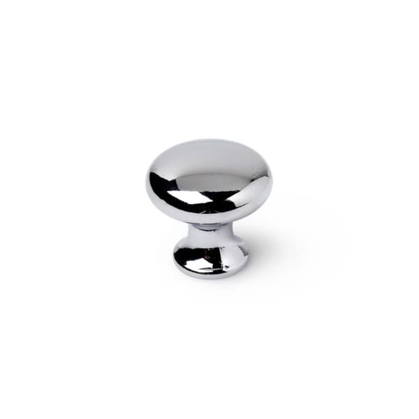 Runda möbelknoppar - Zamak - Kromad - 4-pack - 25 x 25 x 25 mm