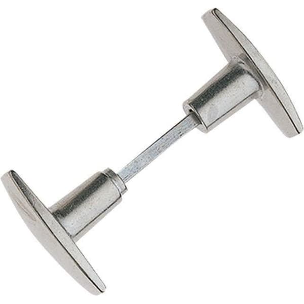 Dubbelt fyrkantigt knapp av 6/7 polerat aluminium