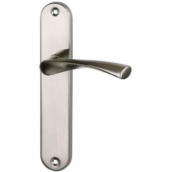 Set med aluminiumhandtag nickel matt gåspip