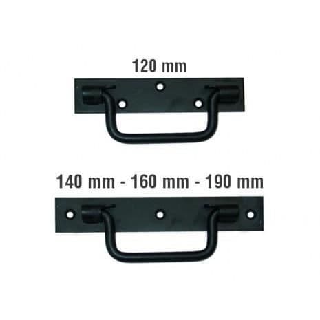 Handtag - AFBAT - Modern Modell - 160 mm - Svart - Skruvar inkluderade