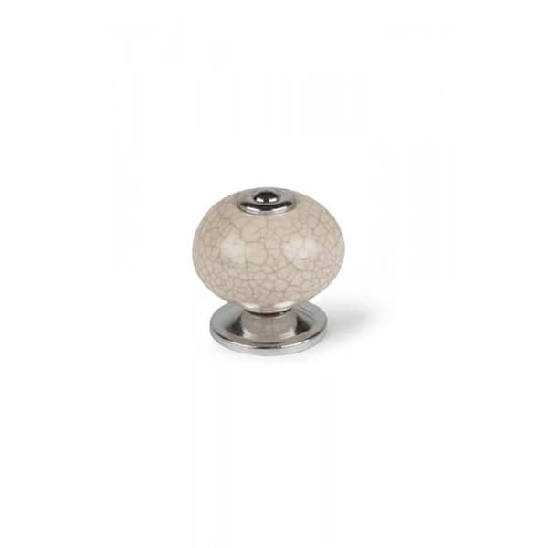 Crackle porslin boll möbelknoppar - MÄRKE - Antik modell - Beige - H.38 x l.40 x D.40 mm