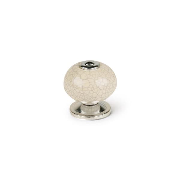 Crackle porslin boll möbelknoppar - MÄRKE - Antik modell - Beige - H.38 x l.40 x D.40 mm