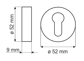 Bundplade PLT26J-Y, matsort, rund