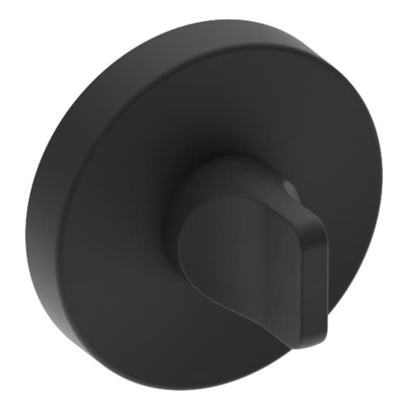 Bundplade PLT26-WC, supermat sort, rund