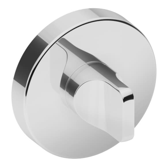 Bundplade PLT26-WC, blank krom, rund