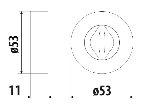 Bundplade PLT33-WC, supermat sort, rund