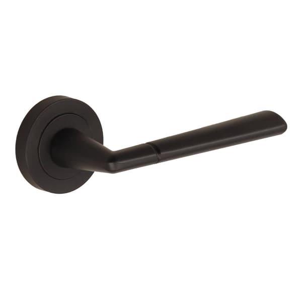 Dörrhandtag DH81, Erni, Basic Line, rund platta, supermatt svart