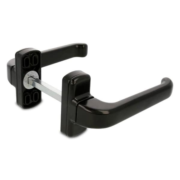 AMIG 19246 | Dörrhandtag i aluminium EPSILON | 132 x 70 mm | Aluminium | Svart