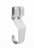 Miniatyrbild 1 av 4: Möbelhandtag - Phoenix möbelknopp - 124222SI - Krokar Set om 3 Silvermetall 2,1x2,3x8 cm, 8 x 2,3 x 2,1 cm