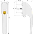 Miniatyrbild 4 av 4: Abus Fönsterhandtag med lås - 37380