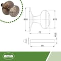 Miniatyrbild 3 av 4: Amig dörrhandtag - 6263 - Dörrknopp i läder 15L