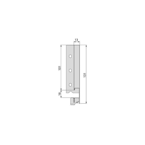 Emuca Vertex utvändig låda 40 kg höjd 131 mm, 350, Vitlackerad, Stål.