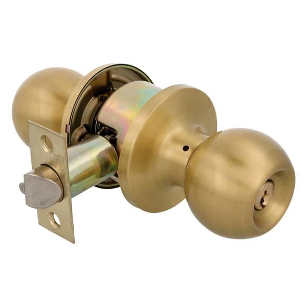 Dörrhandtag - Amig - 13468 - Mässing - Justerbar axel 60/70 mm - Rosett 65 mm
