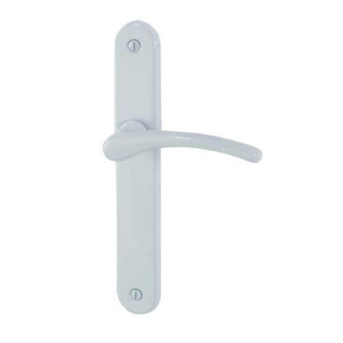 DT 2000 703410 Dörrhandtag på platta av lackad aluminium vit utan hål