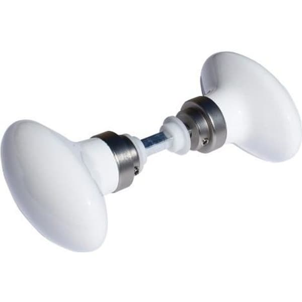 Vit porslin nickel botten dubbel knopp