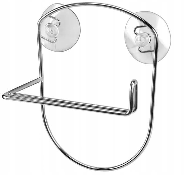 Toiletpapirholder med sugekopper, krom