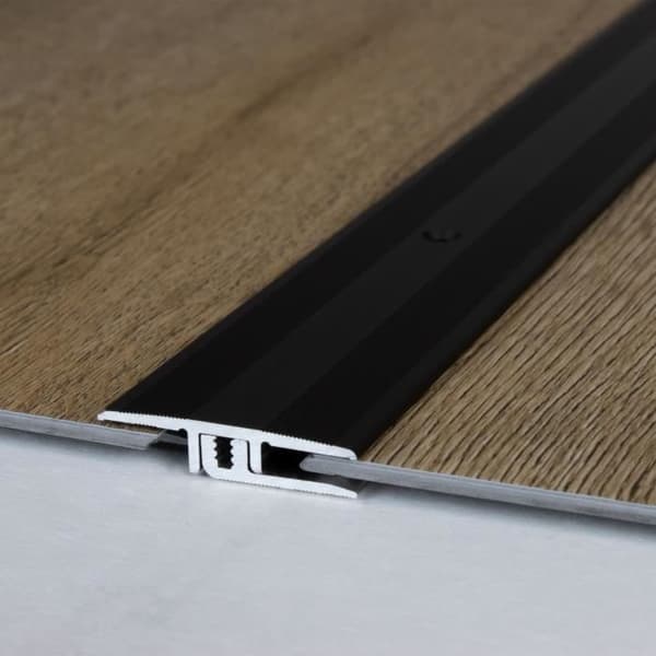 Tröskelstång i laminatgolv | höjd 5 - 9 mm | anodiserad aluminium | Färg:silver | Längd:1000mm | Bredd: 33 mm