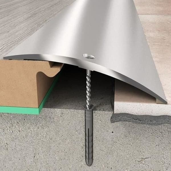 Tröskelstång 70 x 6,55 mm | silver aluminiumprofil | att skruva | Längd: 1860 mm
